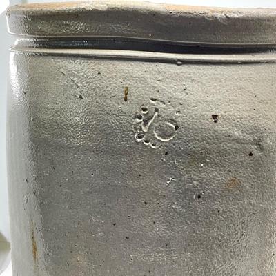 1278 Large Antique Crock with Oxford Salt Glazed Crock