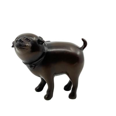1281 Vintage Brass Pug Figure