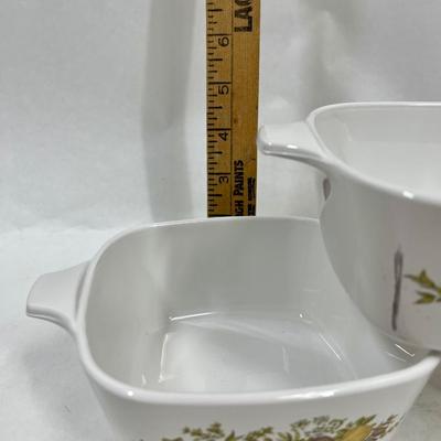 Corning Ware Spice of Life Vegetables Pattern Petite Pans Baking Dishes P43B