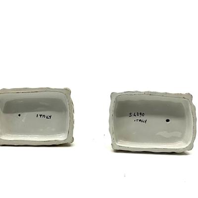 1282 Pair of Vintage Italian Ceramic Chinese Pug Figures Dogs