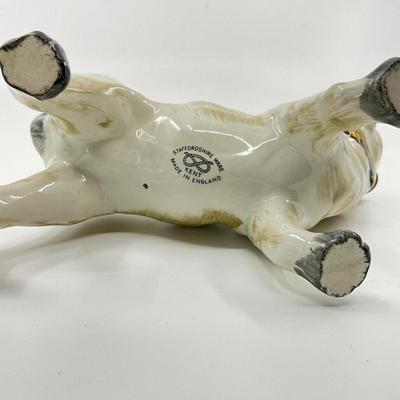1286 Vintage Staffordshire Ware Porcelain Pug Dog Figure