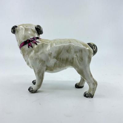 1286 Vintage Staffordshire Ware Porcelain Pug Dog Figure