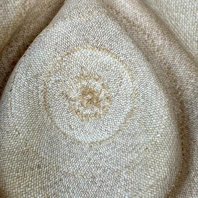 Wide Brim Vintage Straw Hat with Feather Band