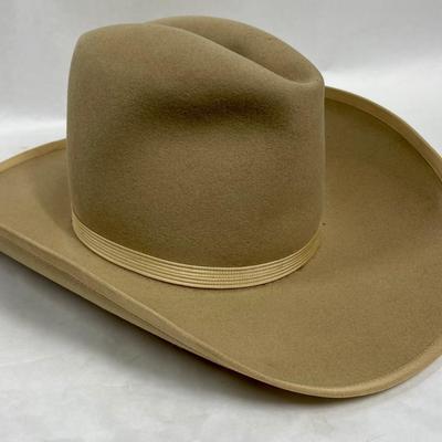 Vintage Stetson Hat 7-3/8 with large original Hat Box