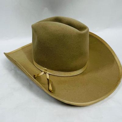 Vintage Stetson Hat 7-3/8 with large original Hat Box