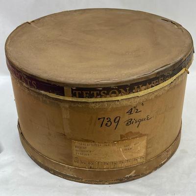 Vintage Stetson Hat 7-3/8 with large original Hat Box