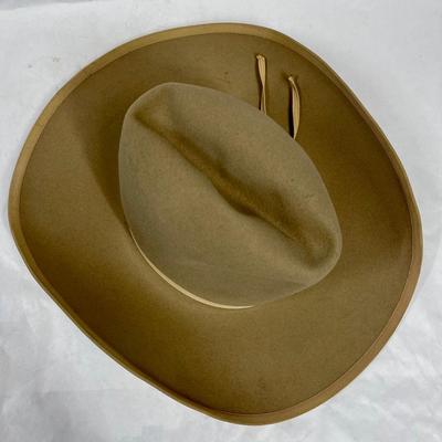 Vintage Stetson Hat 7-3/8 with large original Hat Box