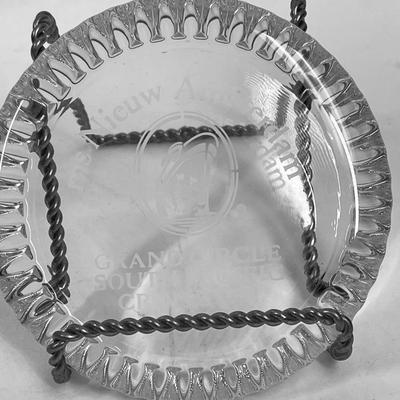 Mixed Lot of Commemorative Glassware: 3 Champagne Flutes and a Cruise Ship Paperweight