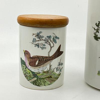 1290 Vintage 1978 Portmeirion "Birds of Great Britain" Set of Three Canisters
