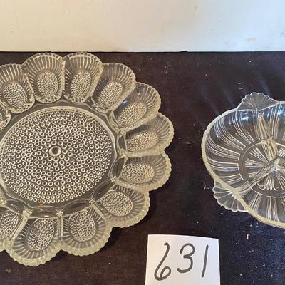 Vintage Egg and Mint Plates