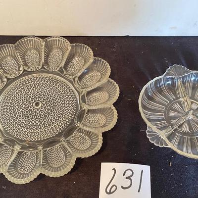 Vintage Egg and Mint Plates