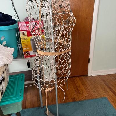 Dress Form - metal components on metal stand