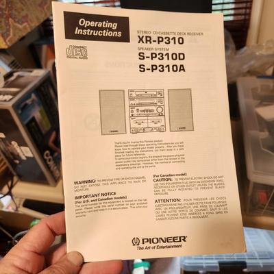 Pioneer Cassette CD AM/FM Receiver and speakers w manual