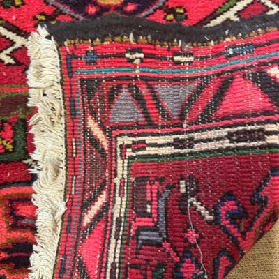 1292 Vintage Oriental Handknotted Wool Runner