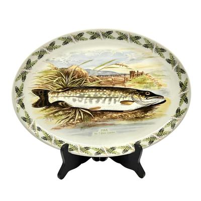 1294 Vintage 1981 "The Complete Angler British Fishes" Portmeirion Oval Platter