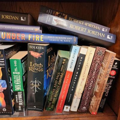 2 Shelves of Books Tolkien Robert Jordan