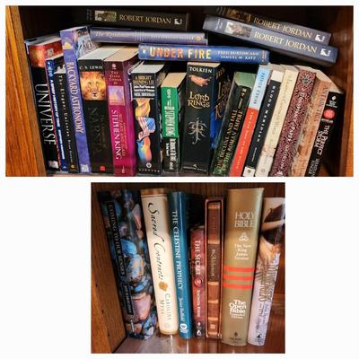 2 Shelves of Books Tolkien Robert Jordan