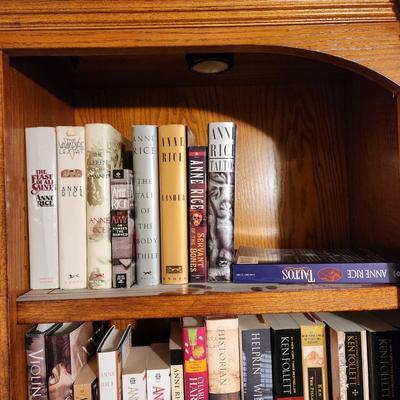 4 Shelves of Books Anne Rice Dan Brown