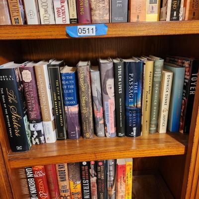 4 Shelves of Books Anne Rice Dan Brown
