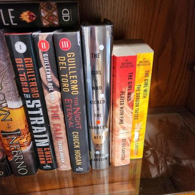 4 Shelves of Books Anne Rice Dan Brown