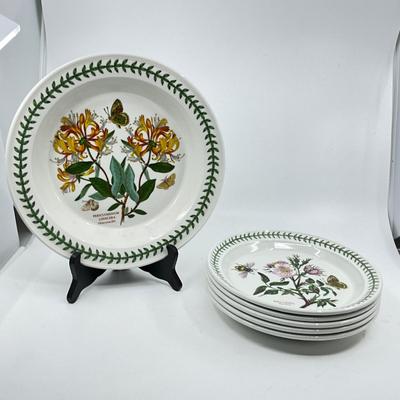 1300 Vintage Portmeirion Botanical Garden Salad Plates and Bowl Set 1972