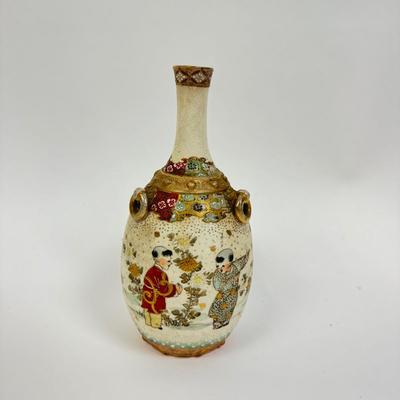 1301 Antique Japanese Satsuma Vase