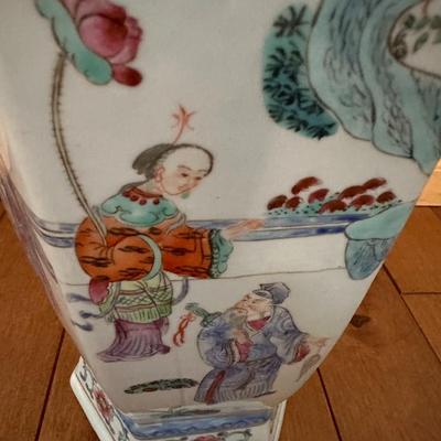 Large Chinese Vintage Vase with Figures