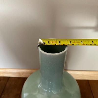Chinese Vintage Celadon Porcelain Bottle Shaped Vases