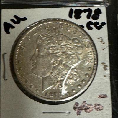 1878 Carson City Morgan AU U S 1$
