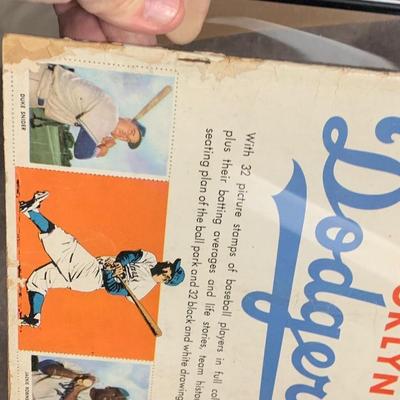 Framed Vintage Brooklyn Dodgers / Mets Programs