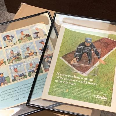 Framed Vintage Brooklyn Dodgers / Mets Programs