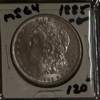 1885 O Morgan MS 64 1$ U S coin