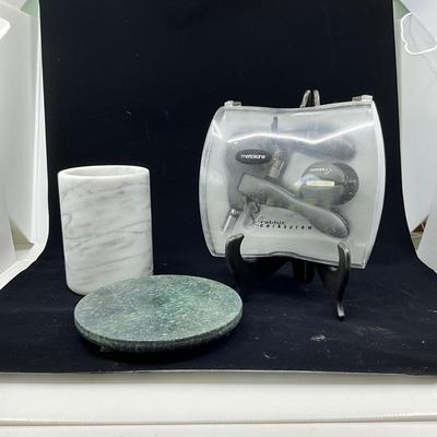 1316 Marble Wine Cooler and Cheese Board with Wine Opener
