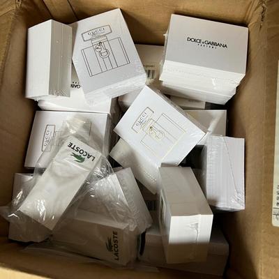 Box Full New Sealed Designer Blotter Cards - Gucci, Dolce Gabbana, Lacoste