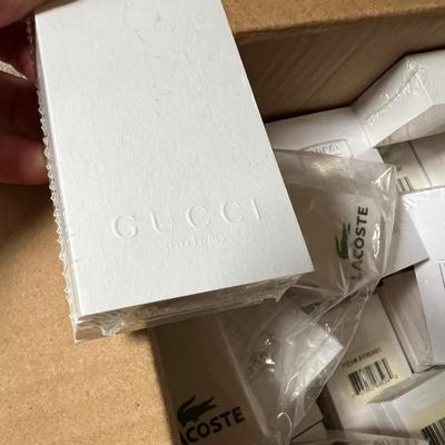 Box Full New Sealed Designer Blotter Cards - Gucci, Dolce Gabbana, Lacoste