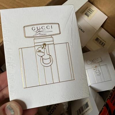 Box Full New Sealed Designer Blotter Cards - Gucci, Dolce Gabbana, Lacoste