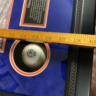 Shea Stadium Shadow Box W/ Signed Tom Seaver Baseball