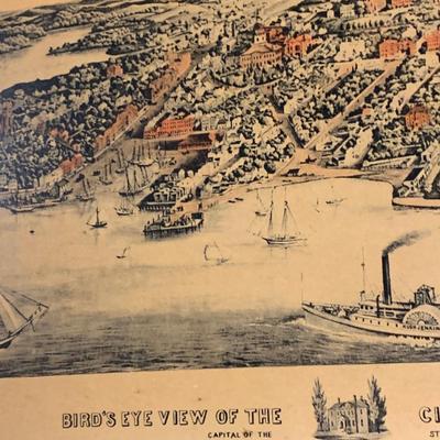 Birds Eye View Of Annapolis Vintage Serving Tray