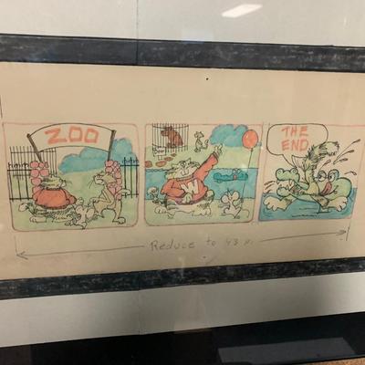 Huge Lot Weekly Reader Artist Proof Cartoon Illustrations Numbered Framed