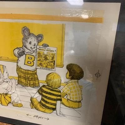 Huge Lot Weekly Reader Artist Proof Cartoon Illustrations Numbered Framed
