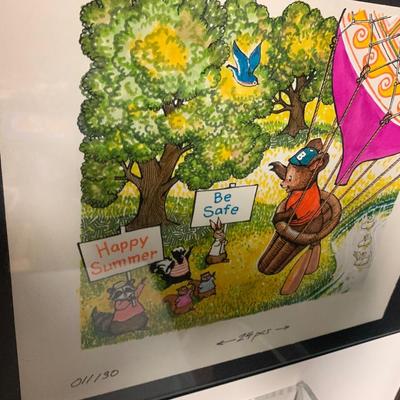 Huge Lot Weekly Reader Artist Proof Cartoon Illustrations Numbered Framed