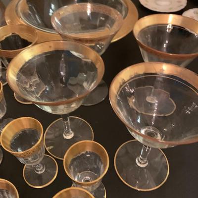 Gold Rim Tea and Sandwich set I