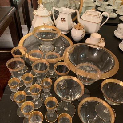 Gold Rim Tea and Sandwich set I