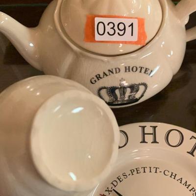 Grand Hotel Paris Tea Set & Clock