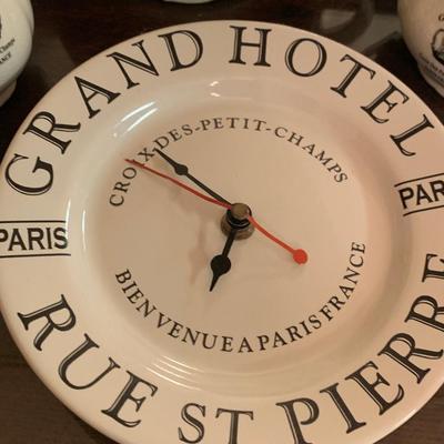 Grand Hotel Paris Tea Set & Clock