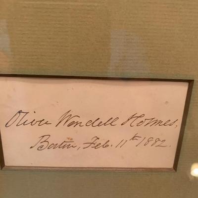Oliver Wendell Holmes Signature Matted / Framed