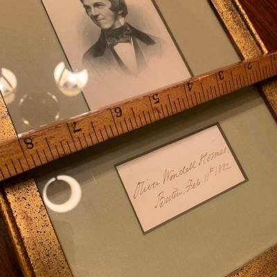 Oliver Wendell Holmes Signature Matted / Framed