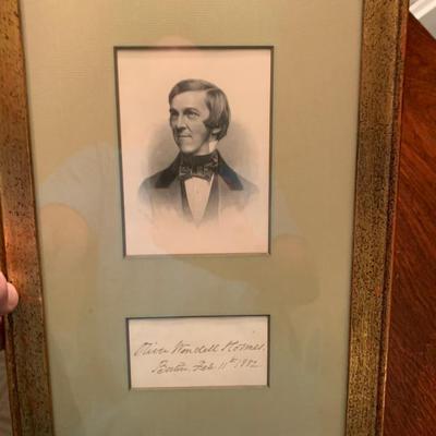 Oliver Wendell Holmes Signature Matted / Framed