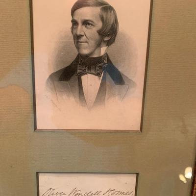 Oliver Wendell Holmes Signature Matted / Framed
