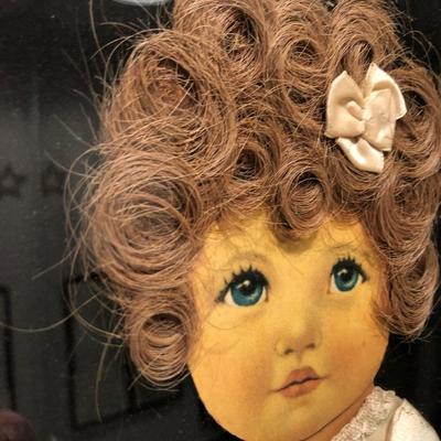 Boy & Girl Victorian Hair Art Picture - Framed